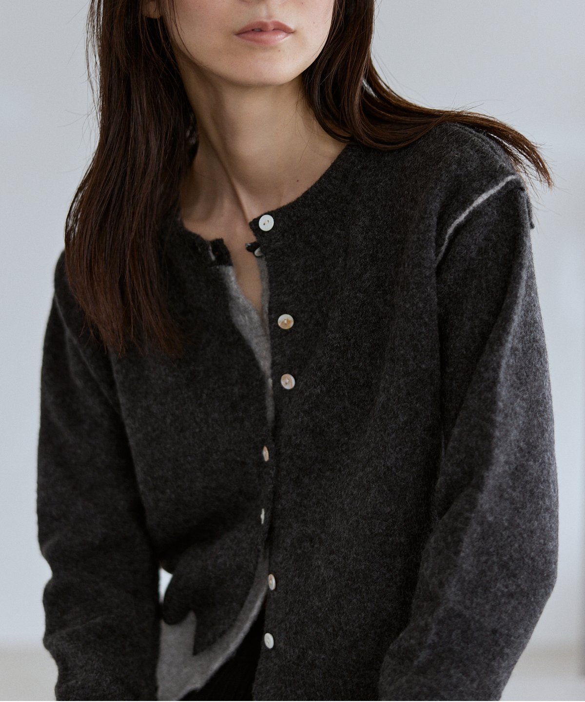 FINE】layered knit cardigan/2color | F A S H I R U