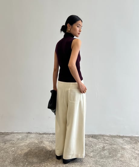 【FINE】low drape wide pants/2color/3size