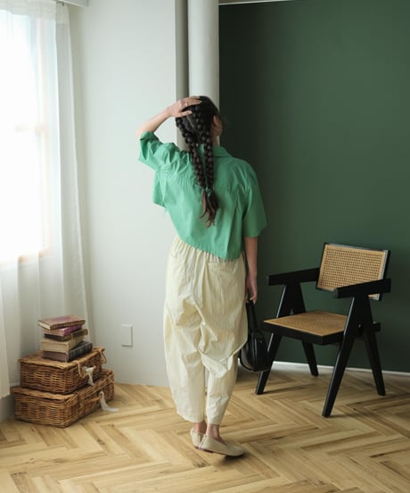 cropped square shirt/3color