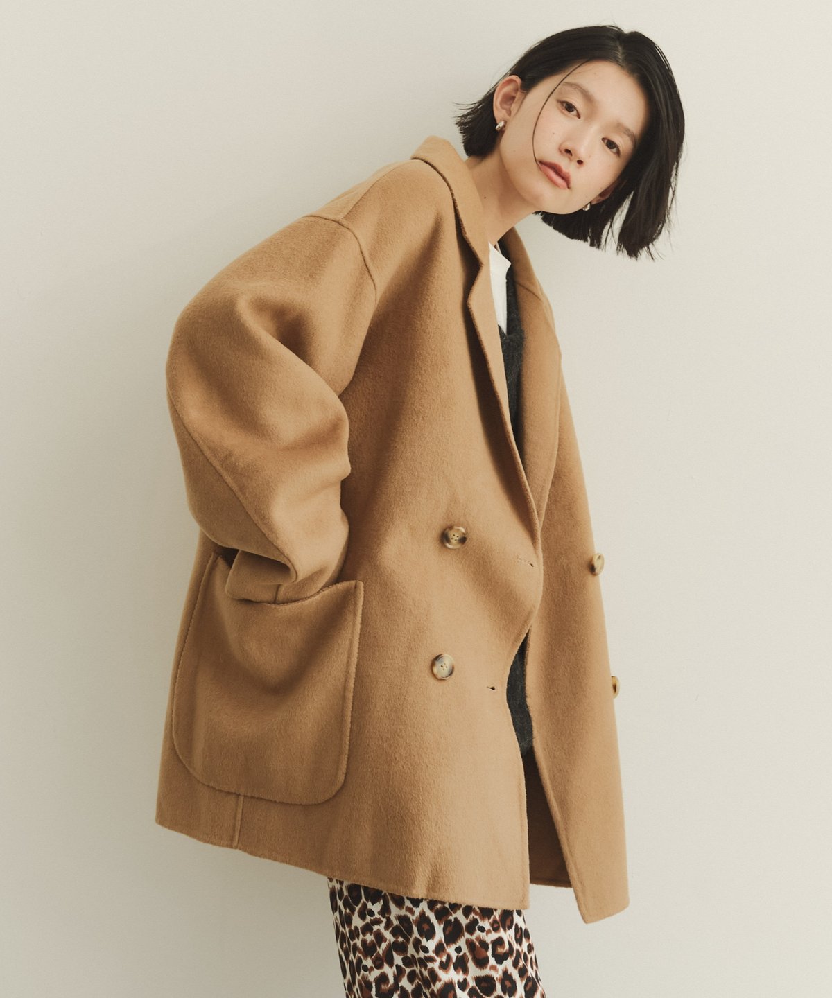 wool double face middle coat/3color | F A S H I wool double face middle coat/3color | F A S H I