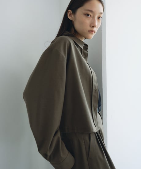 【FINE】uneven hem shirt jk（setup対応）/2color