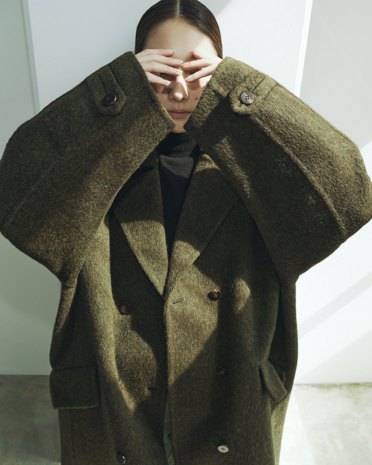 【未使用タグ付き】INED 日本製　アルパカ70%ウール30%ロングコート　11 未使用タグ付き】INED 日本製 アルパカ70%ウール30%ロングコート 11 未