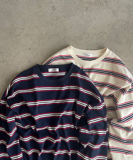 random border long T/2color