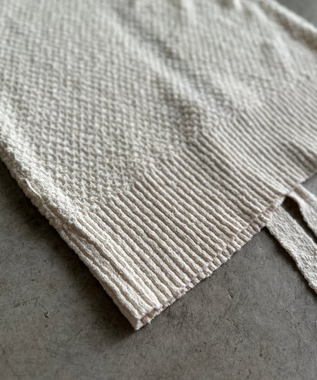 back open knit vest/2color