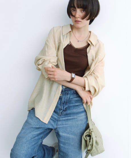 sheer relaxed shirt / 2color