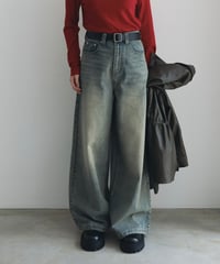 【FINE】wide leg buggy jeans/2color/2size