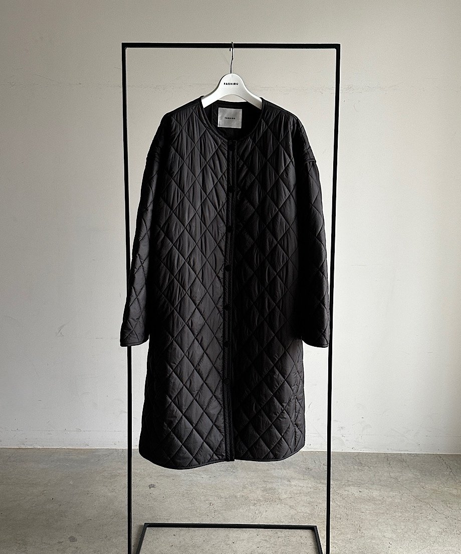 quilte long coat | F A S H I R U