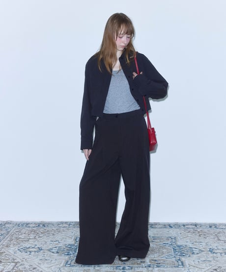 frame cropped shirt/2color（セットアップ対応）