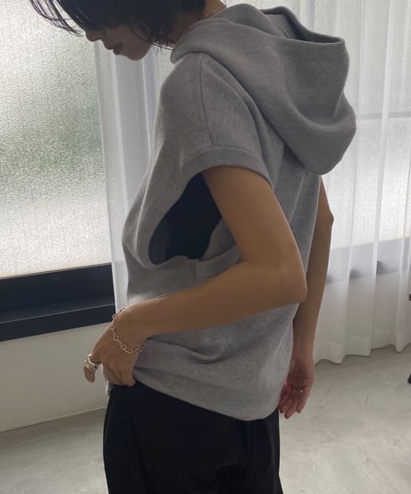hoodie vest/2color