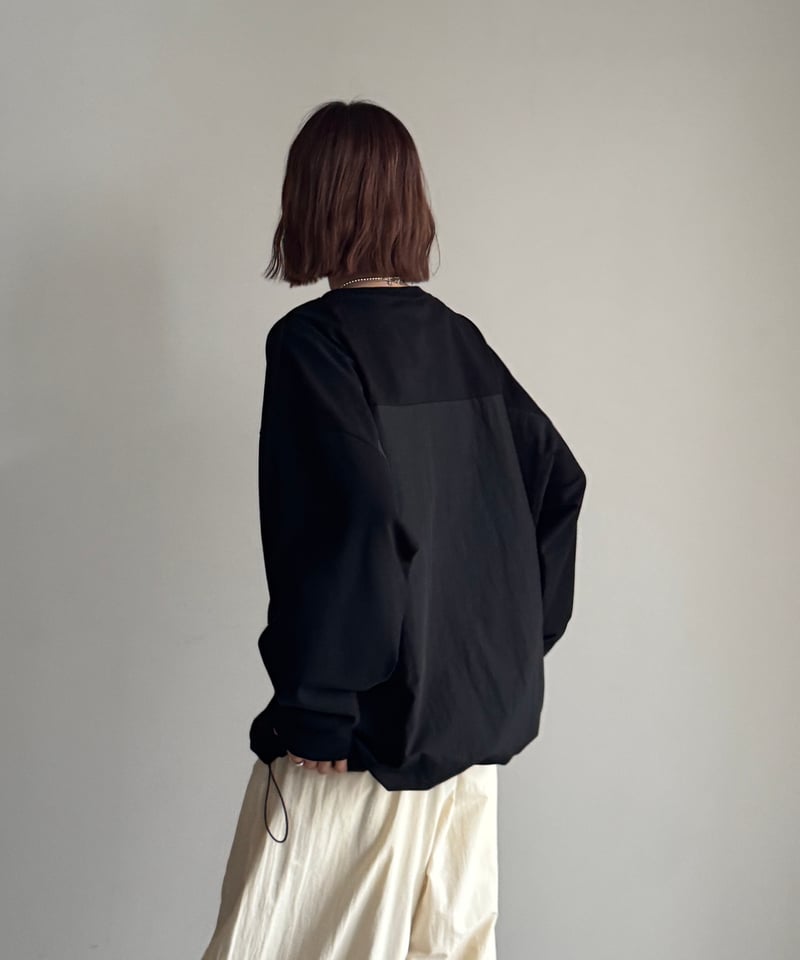 back switching long sleeve pullover/2color | F