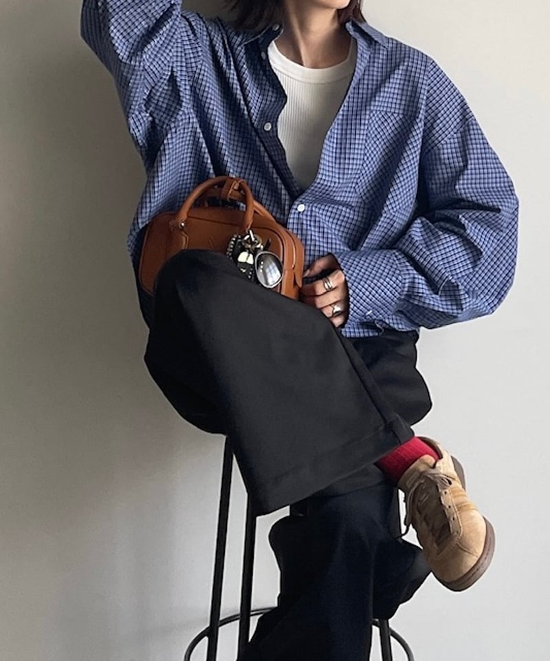 bias pocket check shirts/2color | F A S H I R U bias pocket check shirts/2color | F A S H I R U