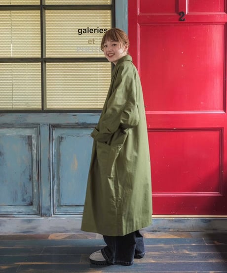 soutien collar coat -long-【綿100%】