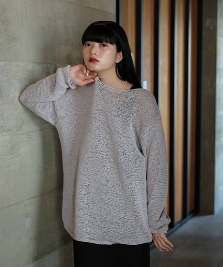 loose mesh knit / 2color