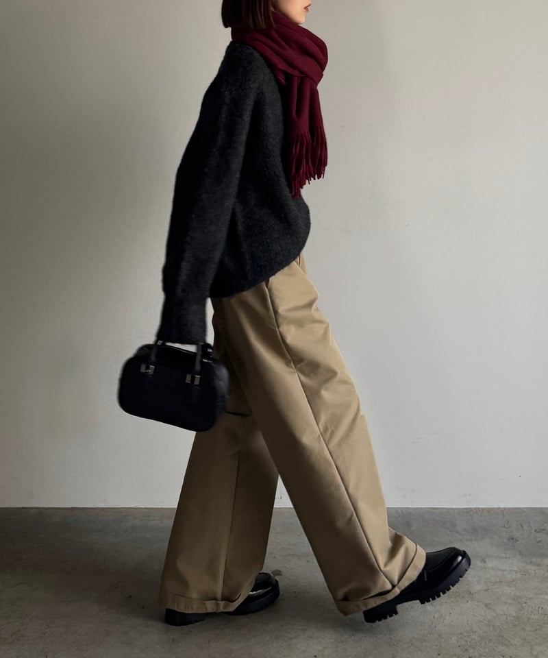 tuck wide chino pants/2color/2size | F A S H I R U tuck wide chino pants/2color/2size | F A S H I R U