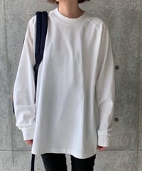 raglan sleeve cotton long cut sew/3color