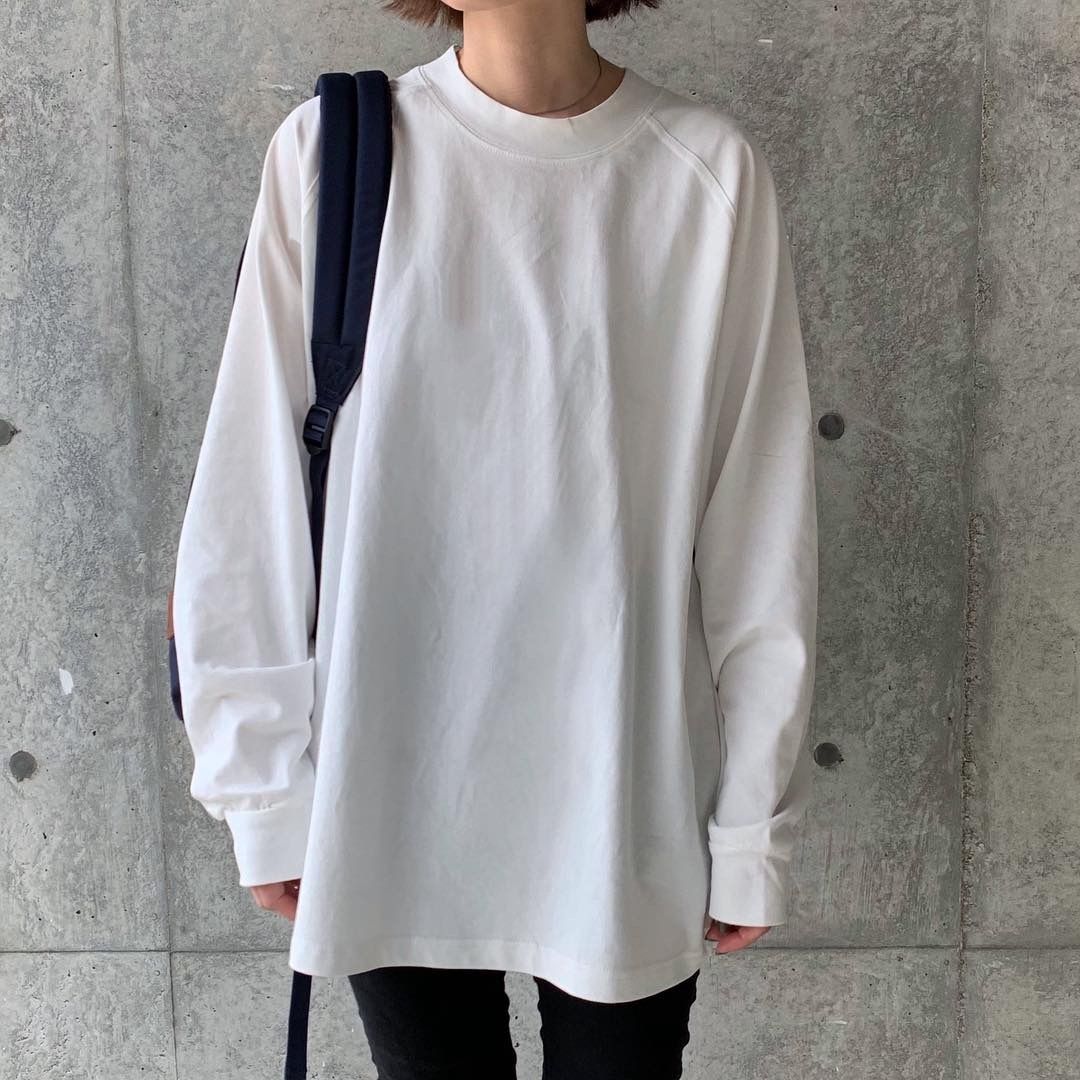 raglan sleeve cotton long cut sew/3colors | F A... ファシルFASHIRUラグランスリーブcottonロング丈カットソーA20316