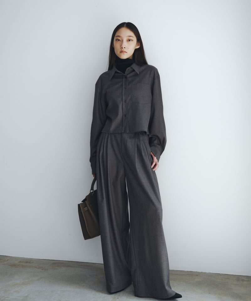 FINE】uneven hem shirt jk（setup対応）/2color | F A