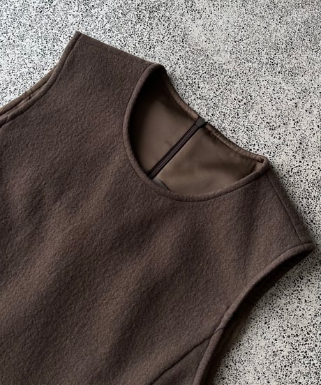 【FINE】wool no-sleeve dress/2color