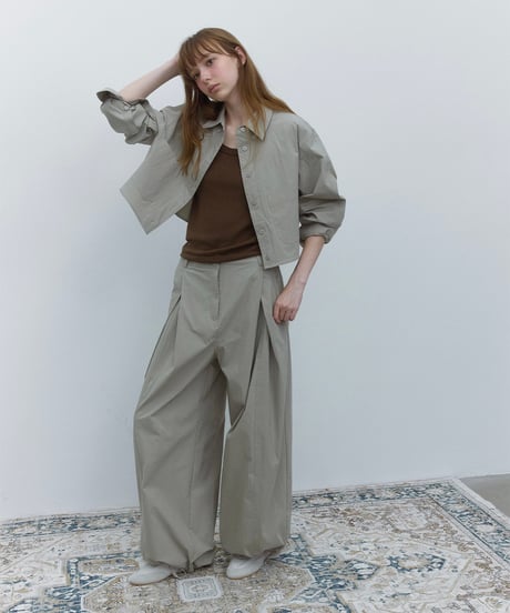 frame cropped shirt/2color（セットアップ対応）