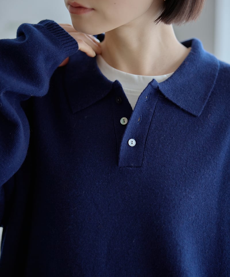 big polo knit [long sleeve] /2color | F A S H I