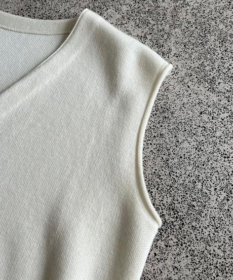 【FINE】v neck knit vest / 2color