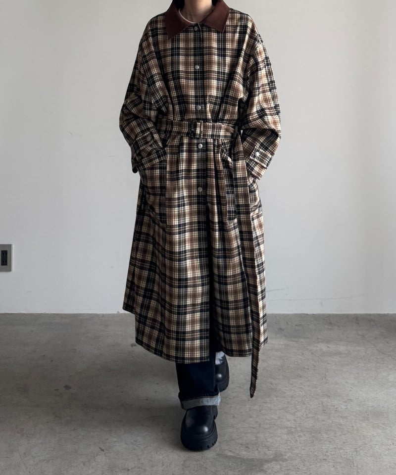 check soutien collar coat | F A S H I R U