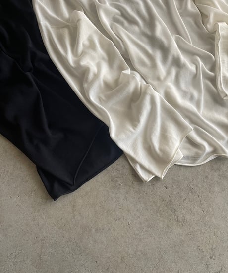 【FINE】sheer drape long sleeve/2color
