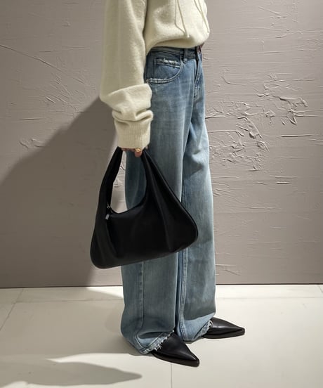 straight denim pants/2color