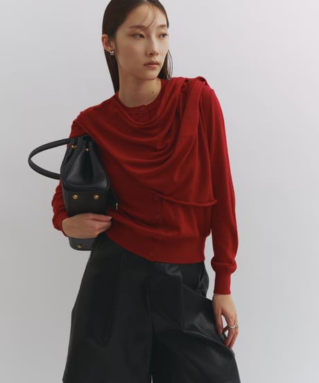 【FINE】layered knit cardigan/2color