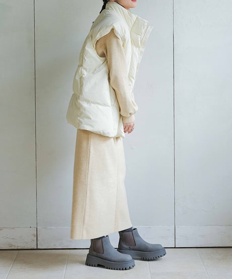 middle down vest/3color