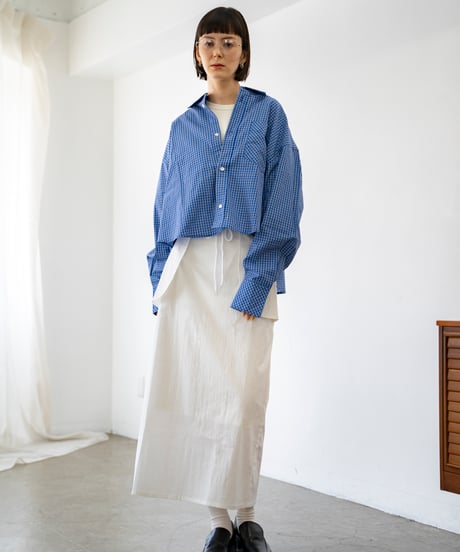 out pocket long skirt/2color