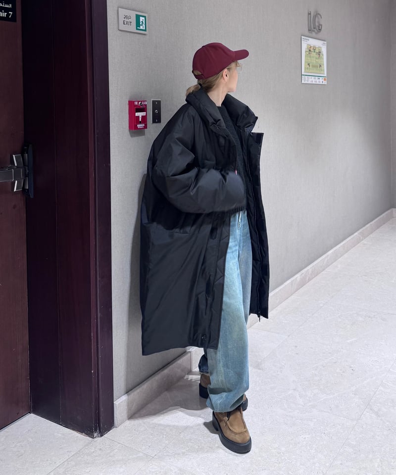 【新品未使用】 FASHIRU ロングパッファーオーバーコート BLACK long puffer overcoat/3color <送料無料> | F A S H I R U