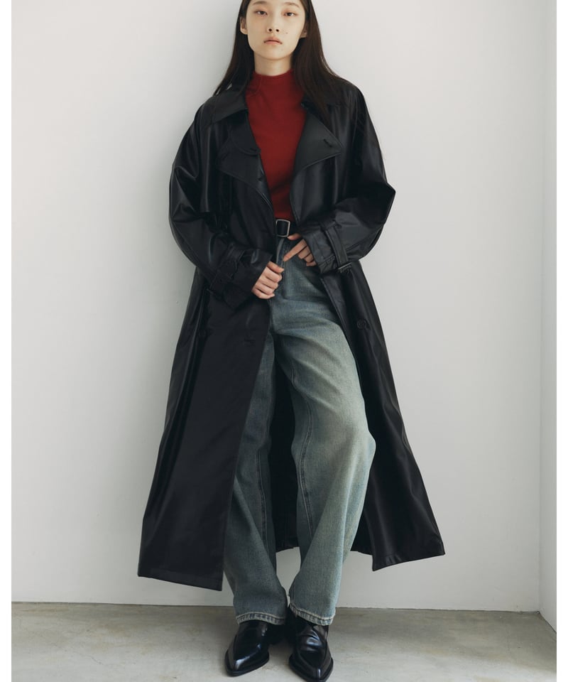 FINE】synthetic leather trench coat＜送料無料＞ | F A