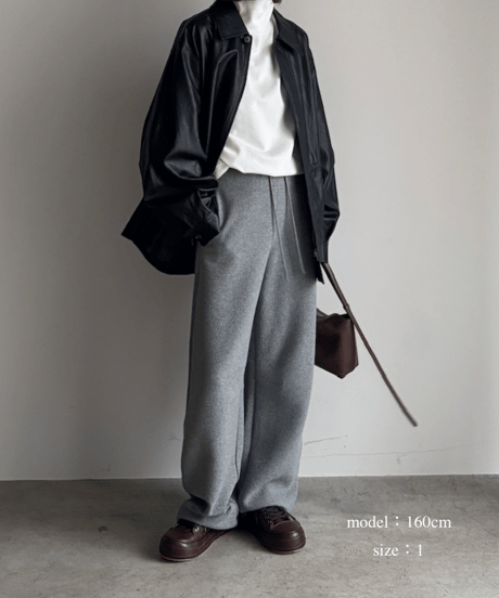 【FINE】low west bulky curve sweat pants/3size
