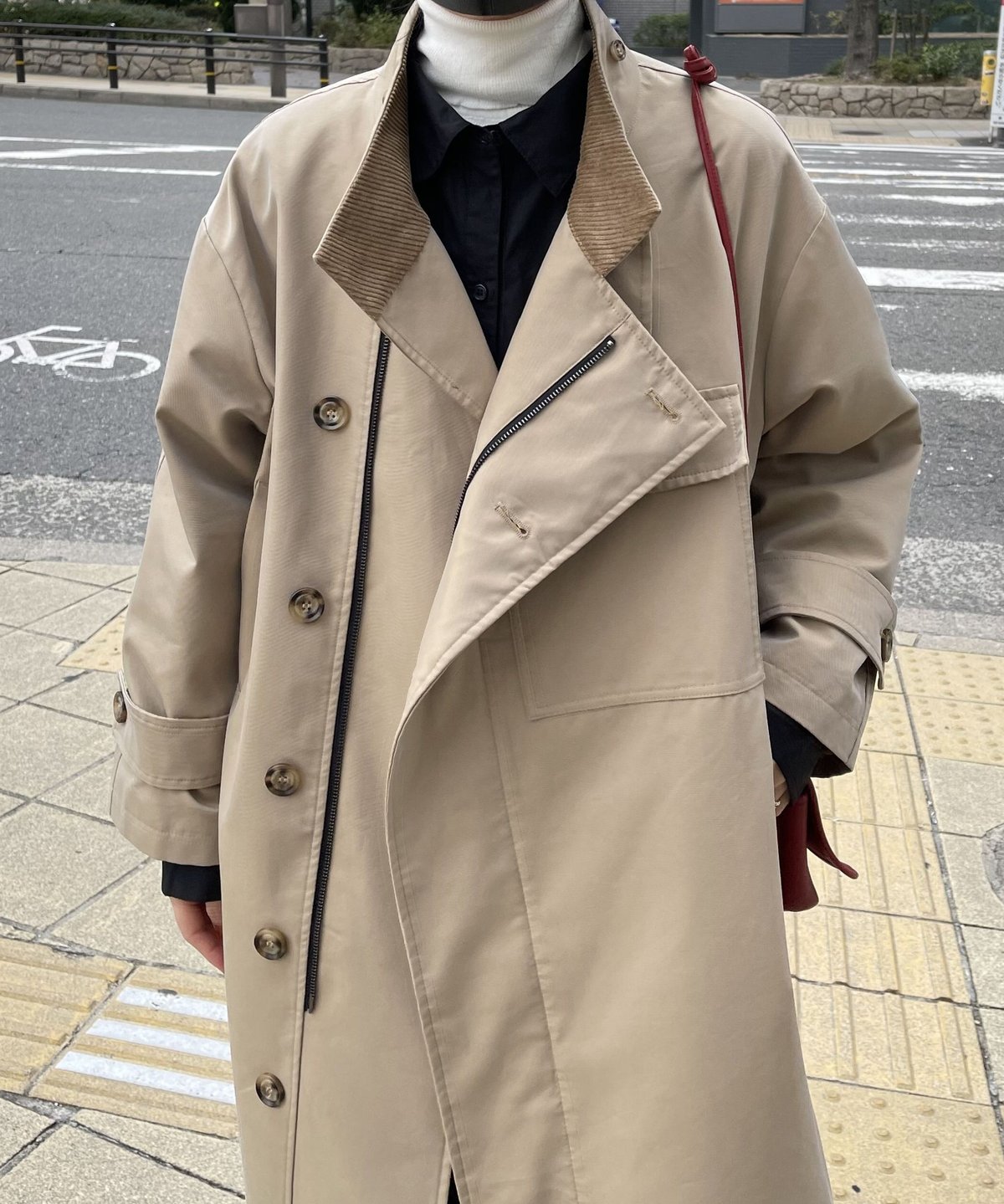 stand collar trench coat | F A S H I R U