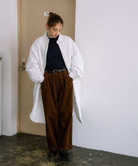 wool blend mock neck knit with colored edge/3color