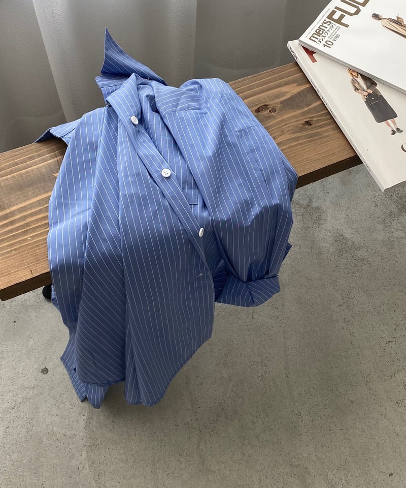 fashiru 青　ストライプシャツ striped shirts/2color | F A S H I R U
