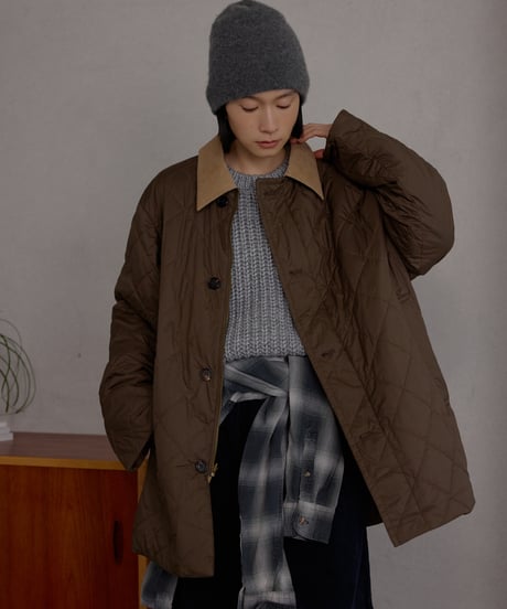 【Set A】quilted corduroy collar jacket/2color