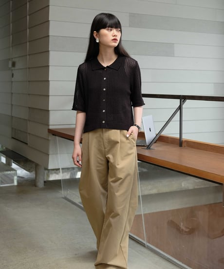tuck wide chino pants/2color/2size