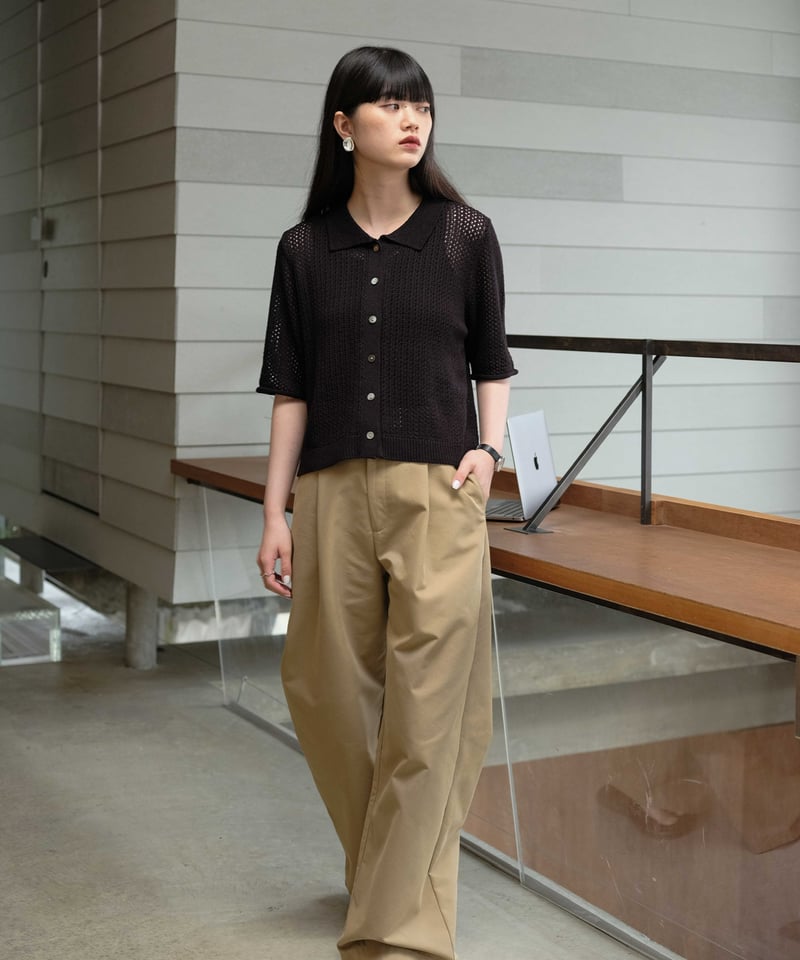 tuck wide chino pants/2color/2size | F A S H I R U