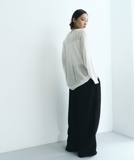 【FINE】sheer drape long sleeve/2color