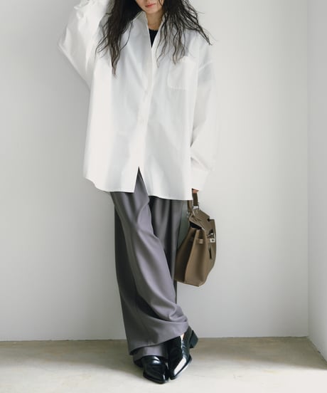 4 tuck drape slack（セットアップ対応)/2size/2color