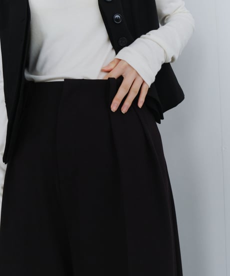 wide tuck slacks / 2color（セットアップ対応）