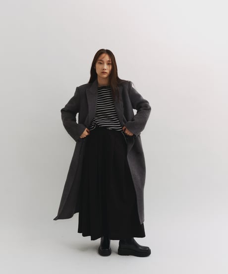 【FINE】border knit pullover