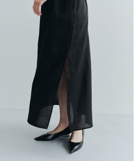 【FINE】tencel linen shirt dress