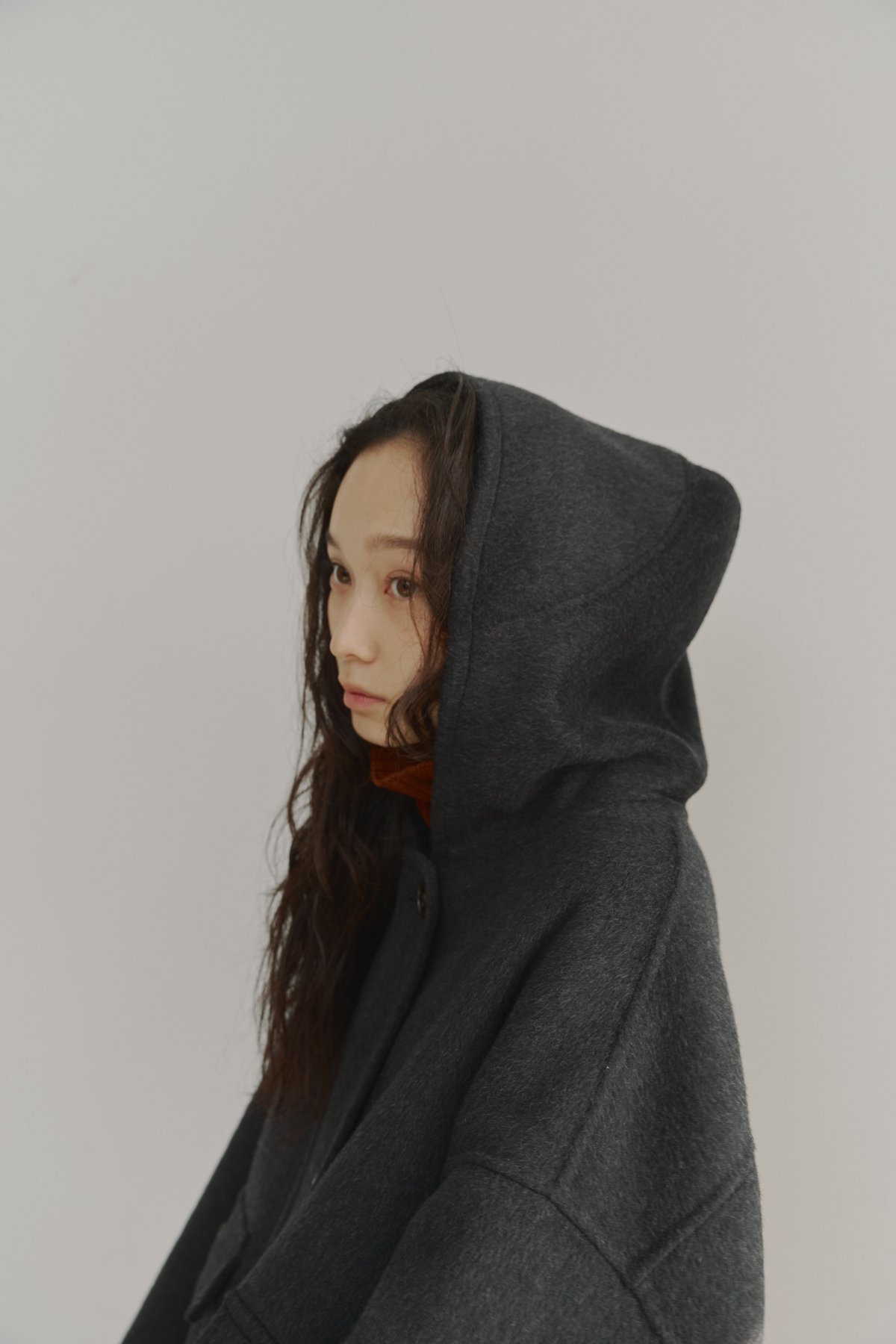 hoodie wool short coat | F A S H I R U