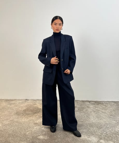 【FINE】linen wide tuck pants/2size