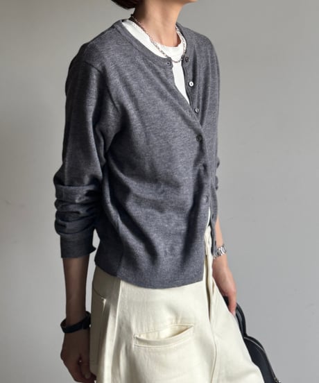 wool compact cardigan/3color