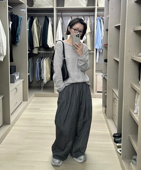 loose gloss shaka pants/3color