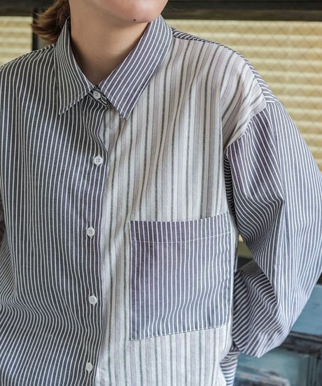 cropped design shirt/3color